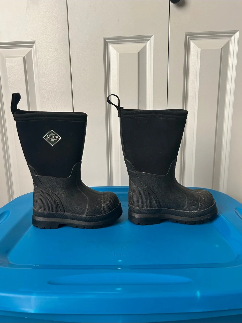 Kids Black Waterproof Rain & Snow Boots with Easy Pull Tabs